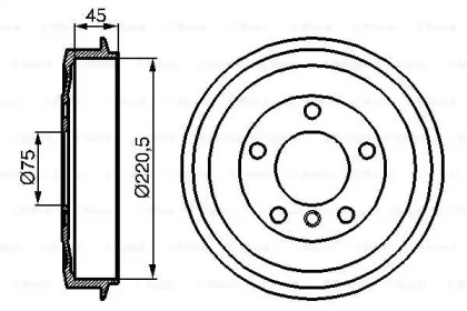 Барабанный тормозной механизм BOSCH для BMW 3 Compact (E36) 318 tds
