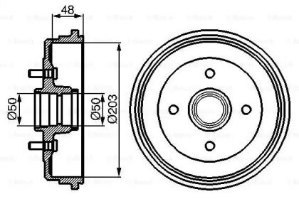 Барабанный тормозной механизм BOSCH для FORD FIESTA III (GFJ) 1.6