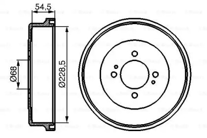 Тормозной барабан BOSCH для NISSAN SUNNY III Traveller (Y10) 2.0 D