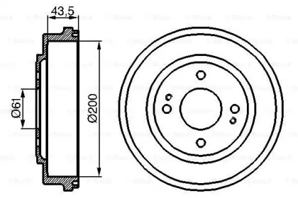 Барабанный тормозной механизм BOSCH для HONDA ACCORD III Aerodeck (CA) 2.0 EX (CA5)