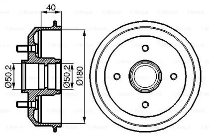 Барабанный тормозной механизм BOSCH для MAZDA 121 III (JASM, JBSM) 1.8 D