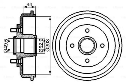 Барабанный тормозной механизм BOSCH для FORD FOCUS седан (DFW) 1.8 16V