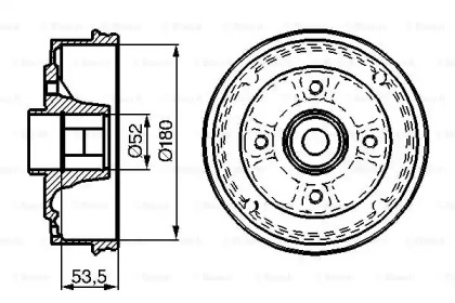 Тормозной барабан BOSCH для RENAULT CLIO I (B/C57_, 5/357_) 1.4