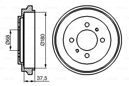 Тормозной барабан BOSCH для NISSAN ALMERA I (N15) 2.0 D