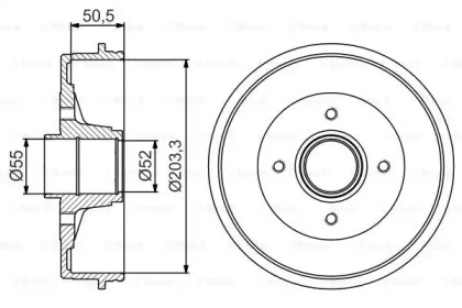 Барабанный тормозной механизм BOSCH для NISSAN KUBISTAR (X76) 1.5 dCi