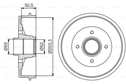 Барабанный тормозной механизм BOSCH для RENAULT KANGOO (KC0/1_) 1.4 (KC0C, KC0H, KC0B, KC0M)
