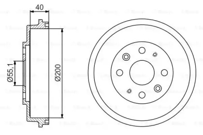 Тормозной барабан BOSCH для MAZDA MX-3 (EC) 1.6 i