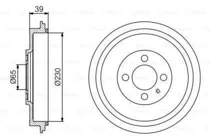 Тормозной барабан BOSCH для VW CADDY II Variant (9K9B) 1.4