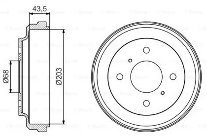 Барабанный тормозной механизм BOSCH для NISSAN PRIMERA Hatchback (P11) 1.6 16V