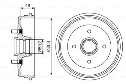 Барабанный тормозной механизм BOSCH для FORD FIESTA III (GFJ) 1.6