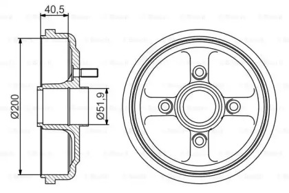 Барабанный тормозной механизм BOSCH для CHEVROLET KALOS 1.2
