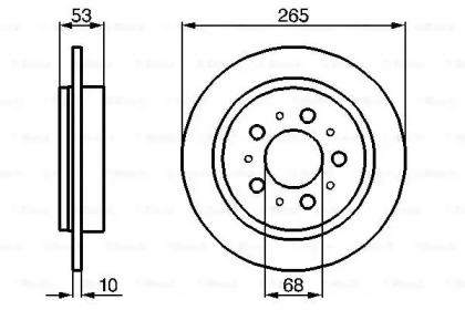 Дисковой тормозной механизм BOSCH для VOLVO 940 II (944) 2.3 Turbo