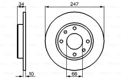 Дисковой тормозной механизм BOSCH для PEUGEOT 205 I (741A/C) 1.7 Diesel