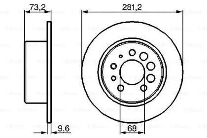 Дисковой тормозной механизм BOSCH для VOLVO 940 II (944) 2.3 Turbo