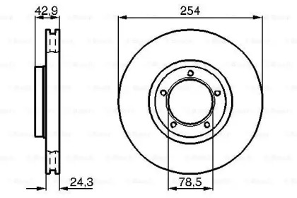 Дисковой тормозной механизм BOSCH для FORD TRANSIT Фургон (E_ _) 2.0 i (EAL, EAS)