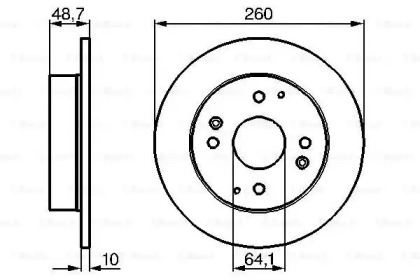 Дисковой тормозной механизм BOSCH для HONDA ACCORD IV (CB) 2.2 i 16V (CB7)