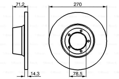 Дисковой тормозной механизм BOSCH для FORD TRANSIT Фургон (V_ _) 2.4 D (VVS)