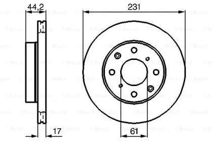 Тормозной диск BOSCH для HONDA CRX I (AF, AS) 1.5 i (AF)