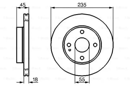 Тормозной диск BOSCH для MAZDA 323 S IV (BG) 1.3 16V