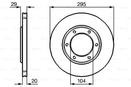Дисковой тормозной механизм BOSCH для NISSAN PATROL III/2 Hardtop (K260) 2.8