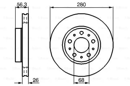 Дисковой тормозной механизм BOSCH для VOLVO 940 II (944) 2.3 Turbo