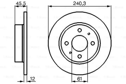 Дисковой тормозной механизм BOSCH для NISSAN SUNNY II Traveller (B12) 1.6 i