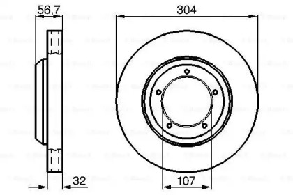 Тормозной диск BOSCH для PORSCHE 911 3.3 SC Turbo