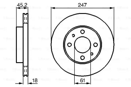 Дисковой тормозной механизм BOSCH для NISSAN ALMERA I (N15) 2.0 D