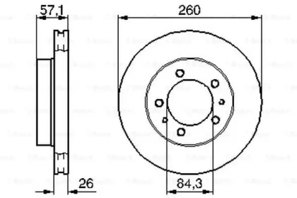 Дисковой тормозной механизм BOSCH для NISSAN VANETTE Фургон (C22) 1.5