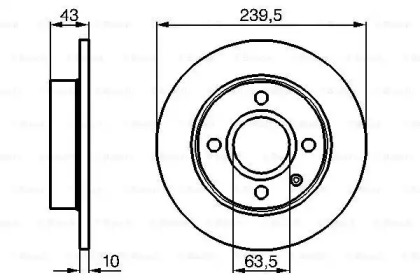 Тормозной диск BOSCH для FORD FIESTA III (GFJ) 1.6