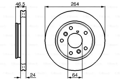 Тормозной диск BOSCH для MAZDA 626 III Hatchback (GD) 2.0 16V