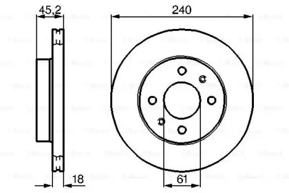 Дисковой тормозной механизм BOSCH для NISSAN SUNNY III Liftback (N14) 2.0 D