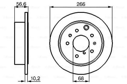 Дисковой тормозной механизм BOSCH для MAZDA 929 III (HC) 2.2 i