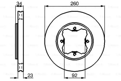 Дисковой тормозной механизм BOSCH для HONDA ACCORD IV (CB) 2.0 i 16V (CB3)
