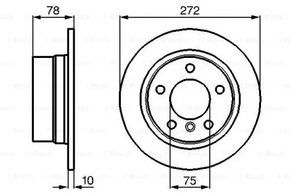 Тормозной диск BOSCH для BMW 3 Compact (E36) 318 ti