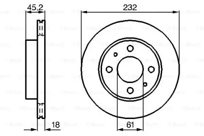 Дисковой тормозной механизм BOSCH для NISSAN ALMERA I (N15) 1.4 GX,LX