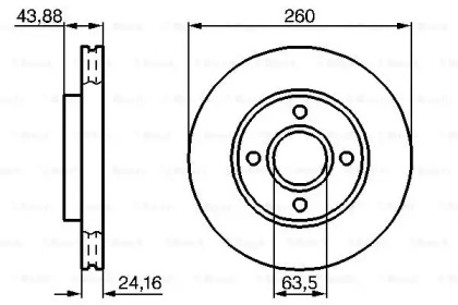 Дисковой тормозной механизм BOSCH для FORD ORION III (GAL) 1.8 i 16V