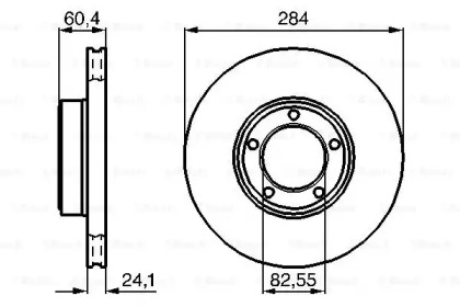 Тормозной диск BOSCH для JAGUAR XJSC Convertible (X27) 5.3