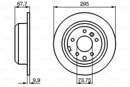 Тормозной диск BOSCH для JAGUAR XJ (XJ40, XJ81) 6 3.2 24V
