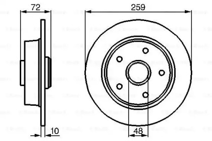 Тормозной диск BOSCH для MAZDA 626 III Hatchback (GD) 2.0 16V