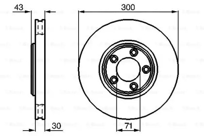 Тормозной диск BOSCH для JAGUAR S-TYPE (X200) 2.7 D