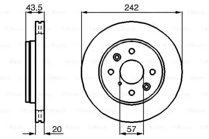 Дисковой тормозной механизм BOSCH для KIA SHUMA (FB) 1.8 i 16V