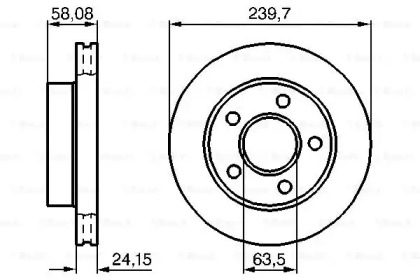 Тормозной диск BOSCH для FORD P 100 I 1.6