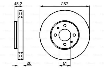 Дисковой тормозной механизм BOSCH для NISSAN ALMERA I Hatchback (N15) 2.0 GTi