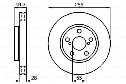 Тормозной диск BOSCH для TOYOTA CARINA E седан (_T19_) 1.8 i 16V (AT191)