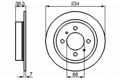 Дисковой тормозной механизм BOSCH для NISSAN SUNNY III Liftback (N14) 2.0 D