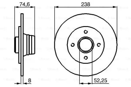 Дисковой тормозной механизм BOSCH для RENAULT CLIO I (B/C57_, 5/357_) 1.4