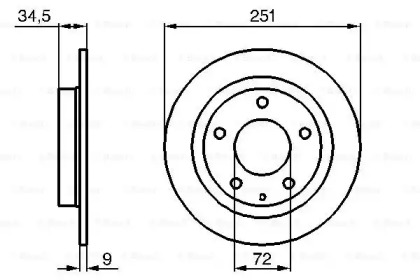 Дисковой тормозной механизм BOSCH для MAZDA 323 F V (BA) 1.5 16V