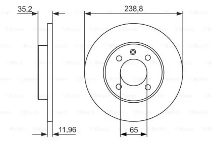 Тормозной диск BOSCH для VW GOLF II (19E, 1G1) 1.8 GTI 16V