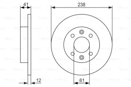 Дисковой тормозной механизм BOSCH для RENAULT CLIO I (B/C57_, 5/357_) 1.4